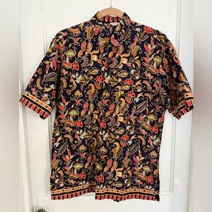 Vintage Paisley-Inspired Men’s Buttondown Shirt